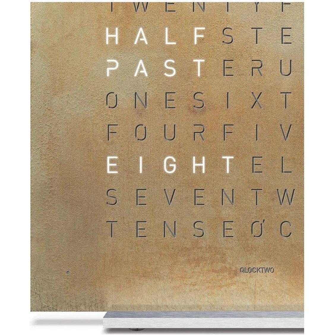 Qlocktwo - QLOCKTWO TOUCH Silver & Gold Creator's Edition Wall Clock - QT-TOUCH-CE-FR-SG - Canada Light Shop