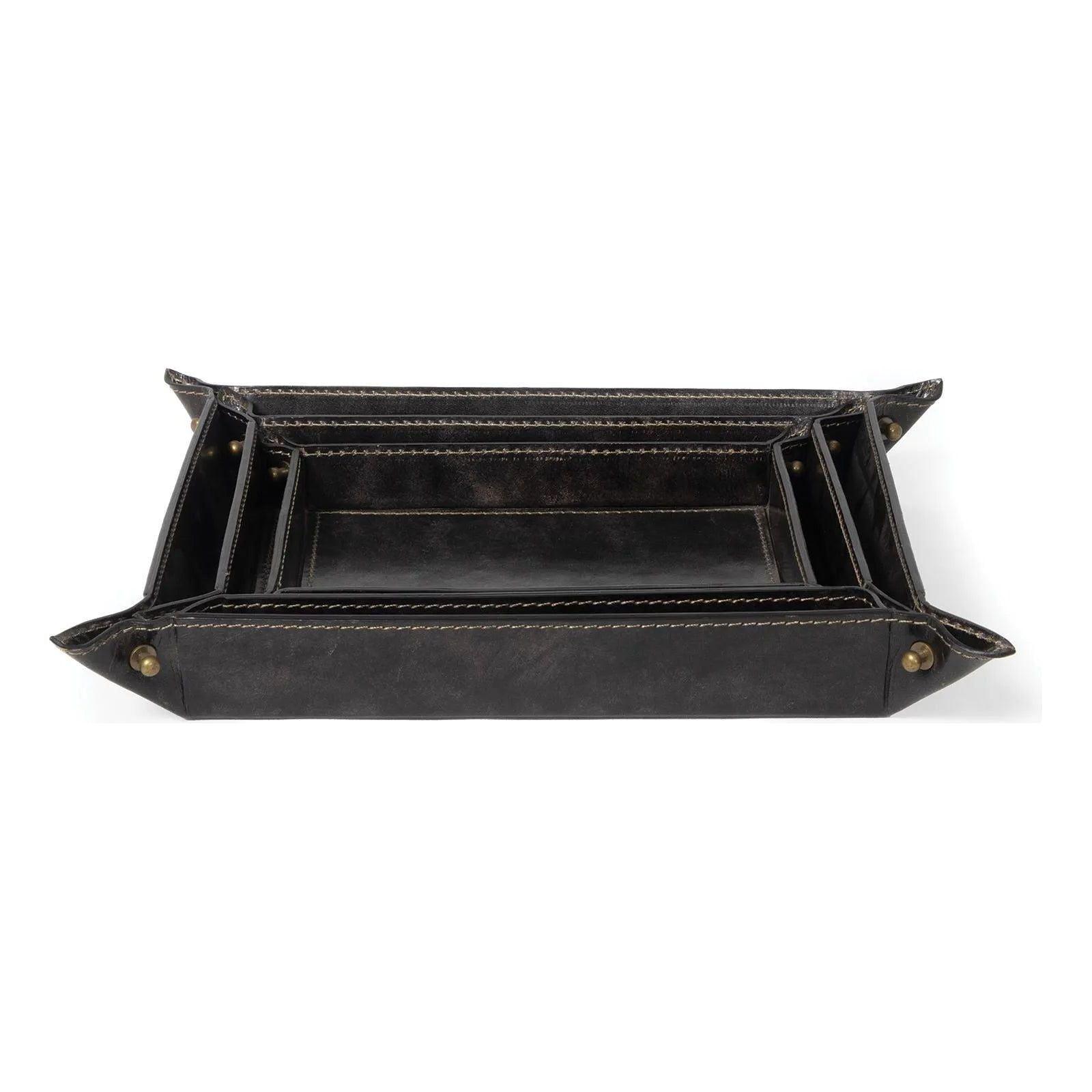 Regina Andrew - Derby Leather Tray Set - 20-1502BLK - Canada Light Shop