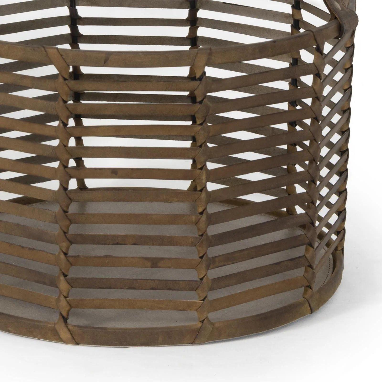 Regina Andrew - Finn Leather Basket - 20-1517 - Canada Light Shop