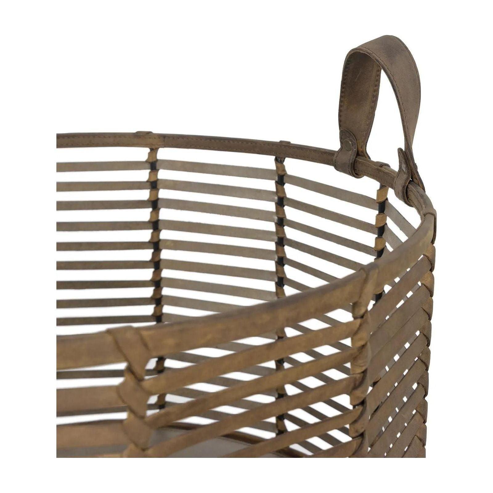 Regina Andrew - Finn Leather Basket - 20-1517 - Canada Light Shop