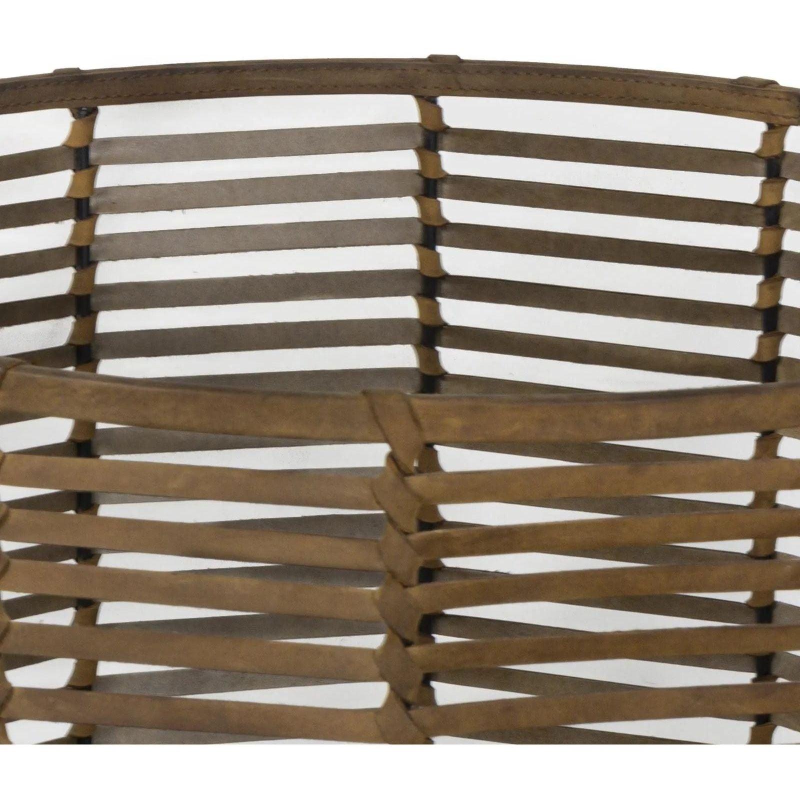 Regina Andrew - Finn Leather Basket - 20-1517 - Canada Light Shop