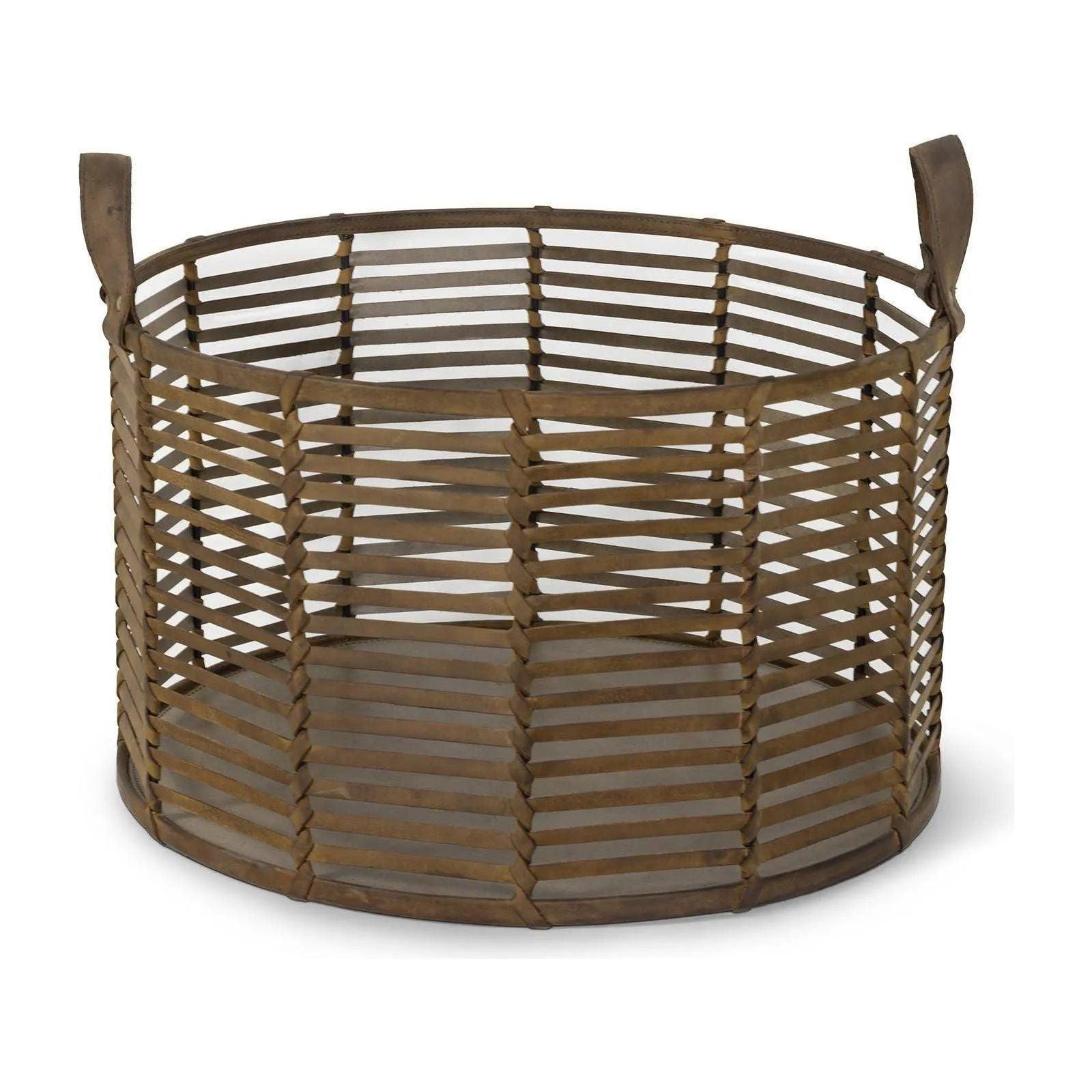 Regina Andrew - Finn Leather Basket - 20-1518 - Canada Light Shop