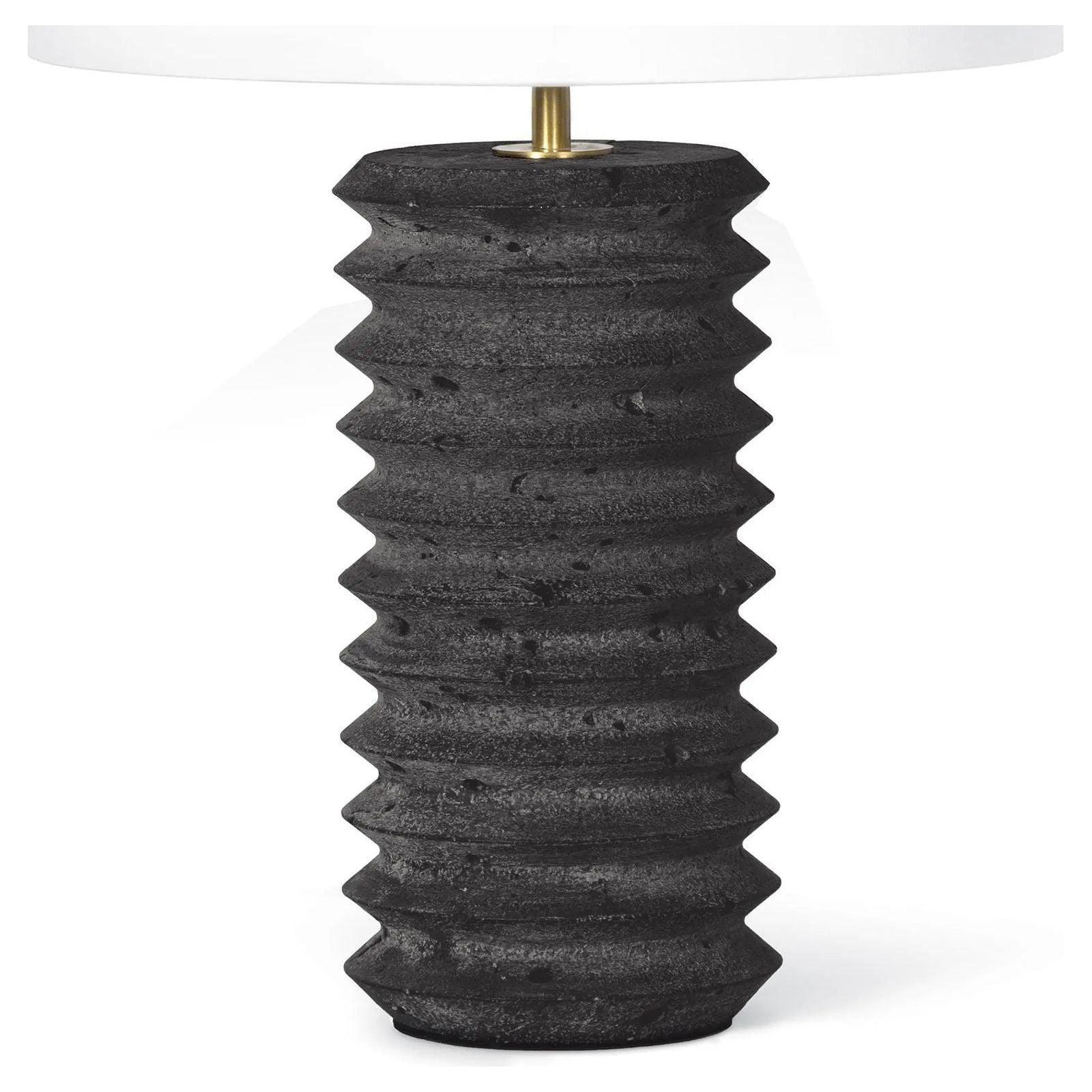Regina Andrew - Noir Column Travertine Lamp - 13-1587 - Canada Light Shop