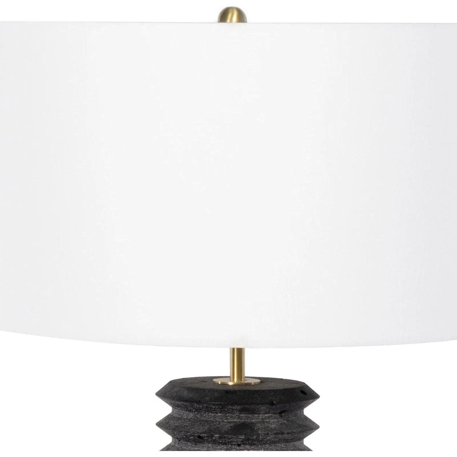 Regina Andrew - Noir Column Travertine Lamp - 13-1587 - Canada Light Shop