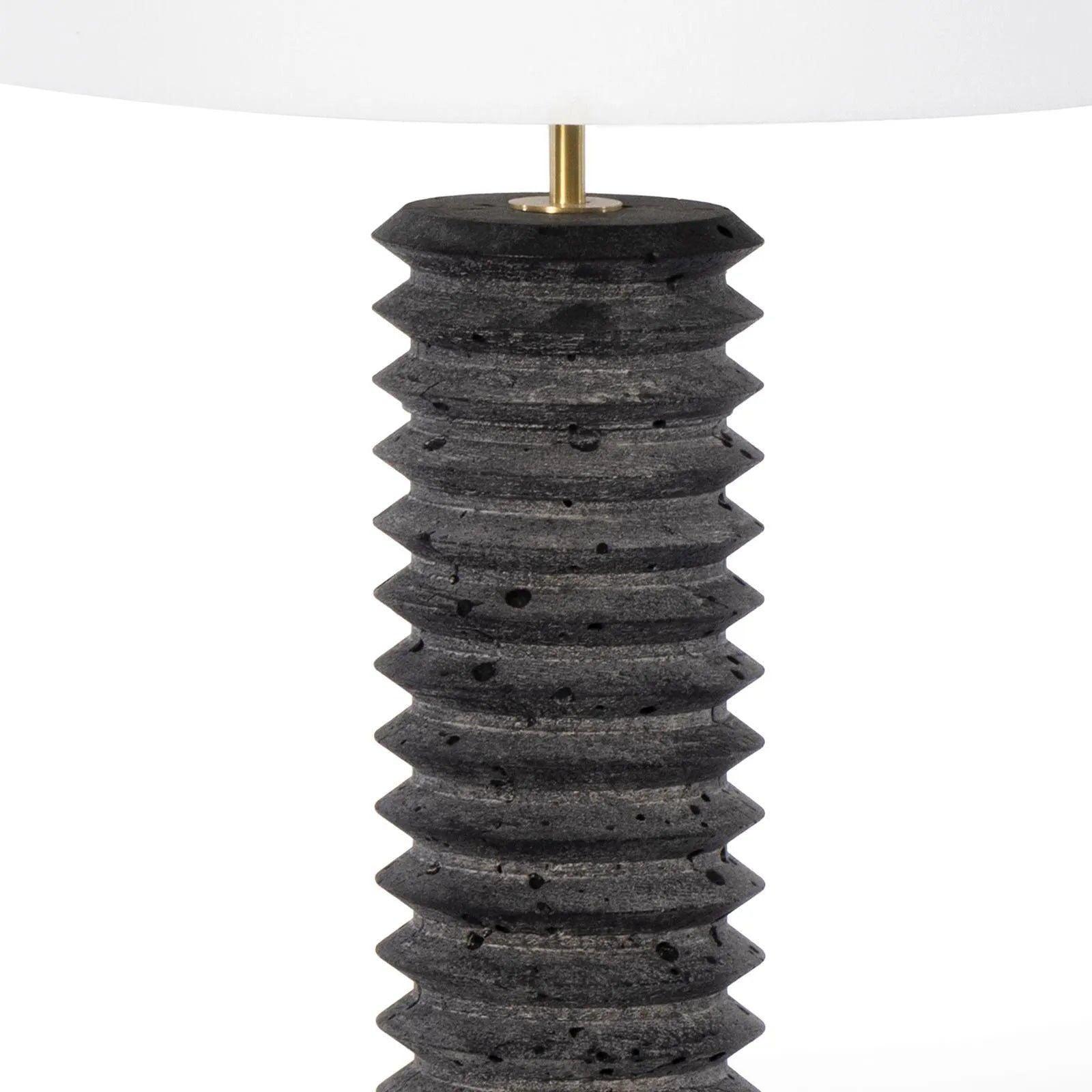 Regina Andrew - Noir Column Travertine Lamp - 13-1587 - Canada Light Shop