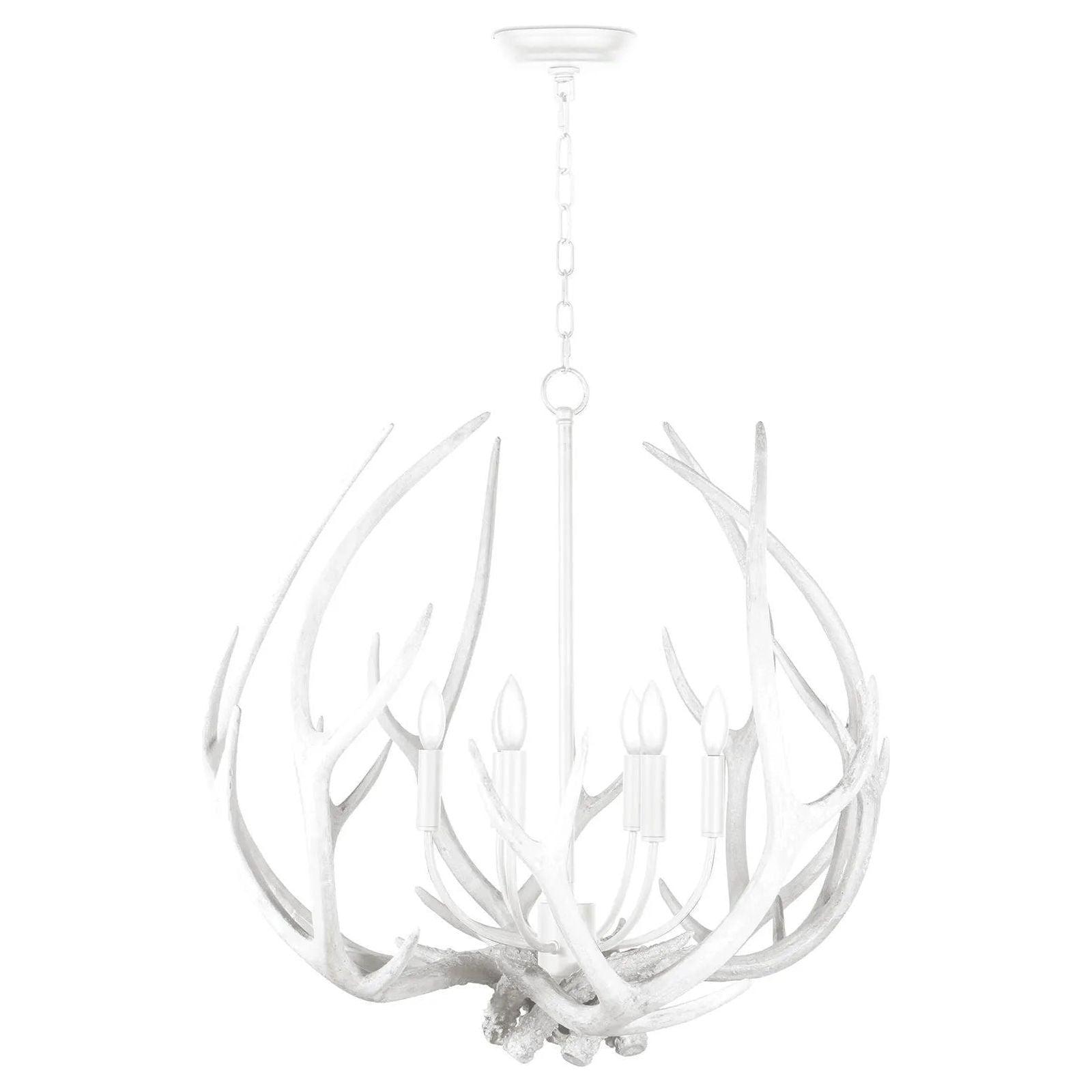 Regina Andrew - Waylon Antler Round Chandelier - 16-1378WT - Canada Light Shop