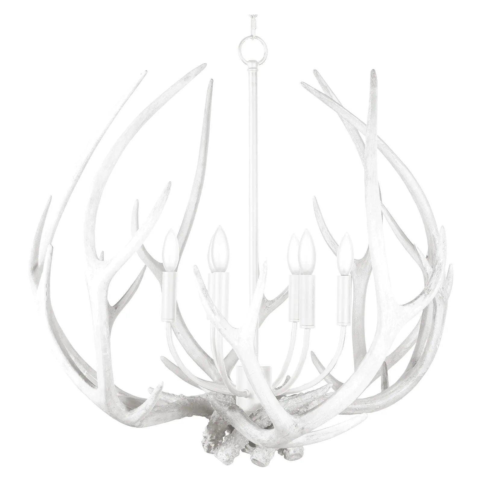 Regina Andrew - Waylon Antler Round Chandelier - 16-1378WT - Canada Light Shop