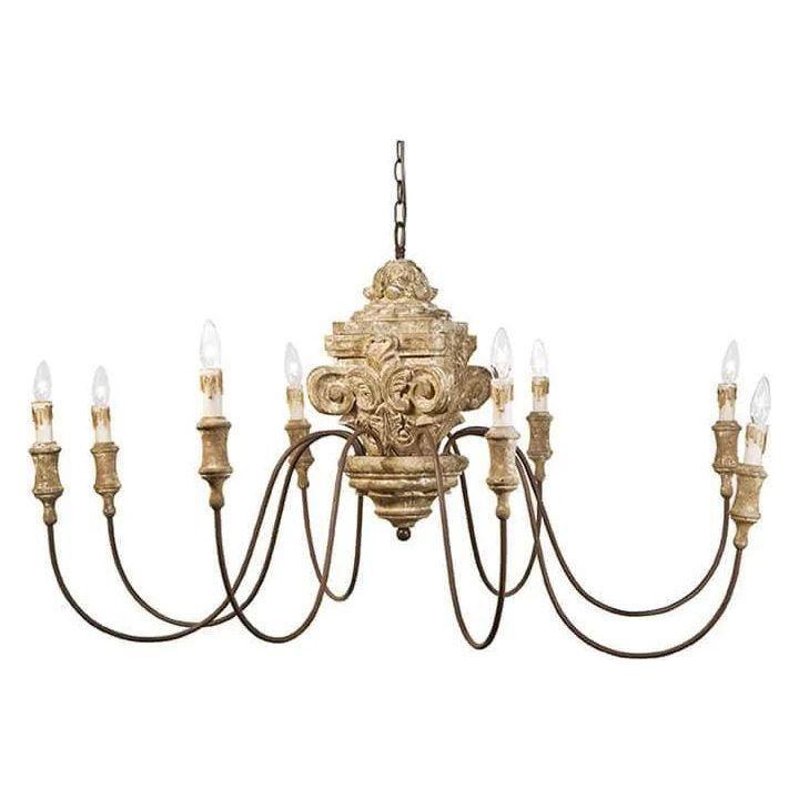 Regina Andrew - Wood Carved Chandelier - 16-1018 - Canada Light Shop