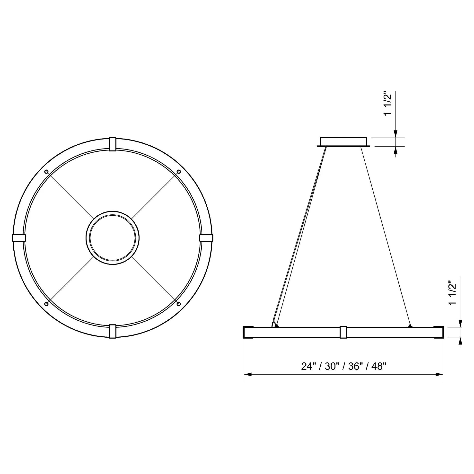 Ridgely Studio Works - Aura Slim Pendant - AU-SM-PE-BLS-LRG - Canada Light Shop