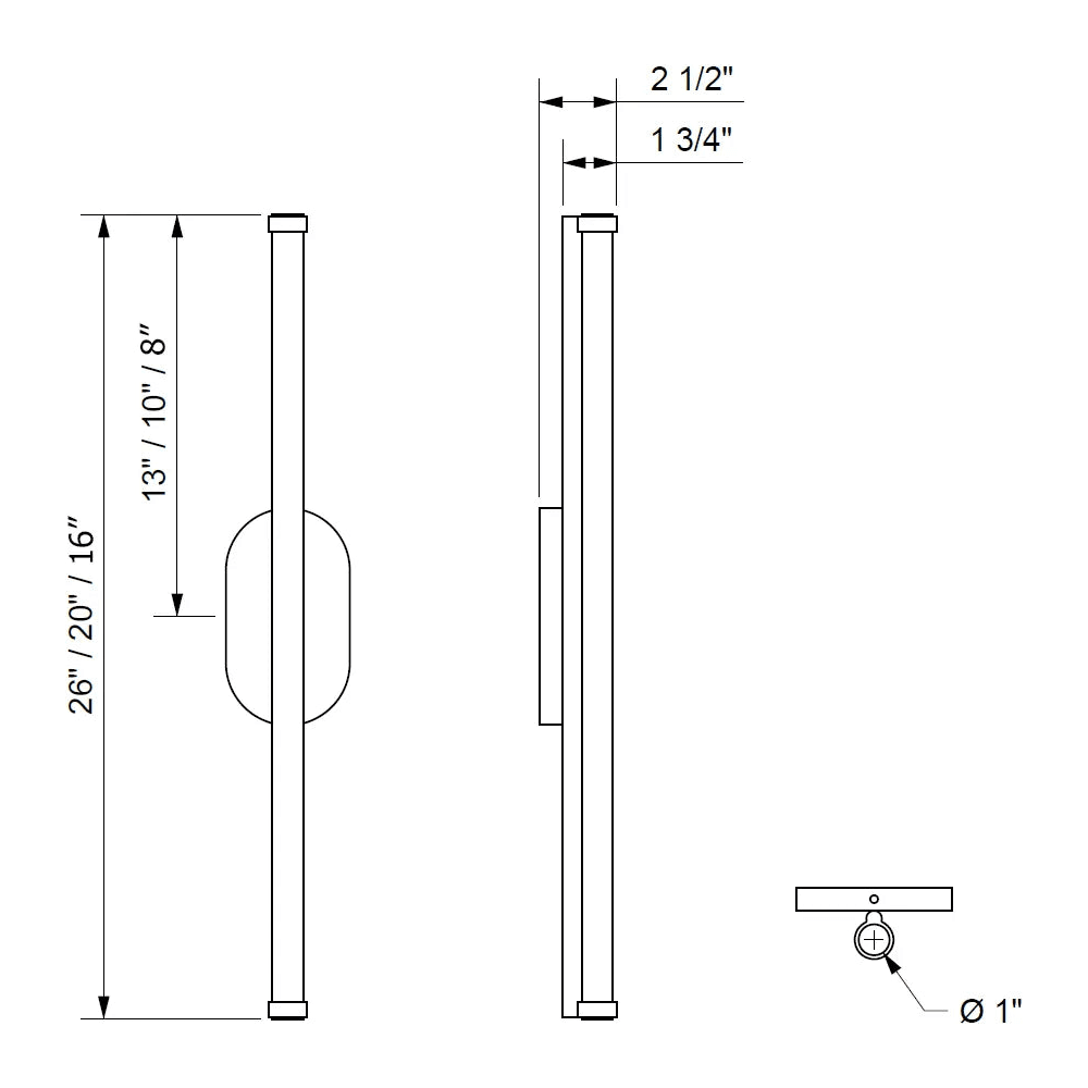 Ridgely Studio Works - Beam Wall Sconce - BEA-WS-16-MB - Canada Light Shop