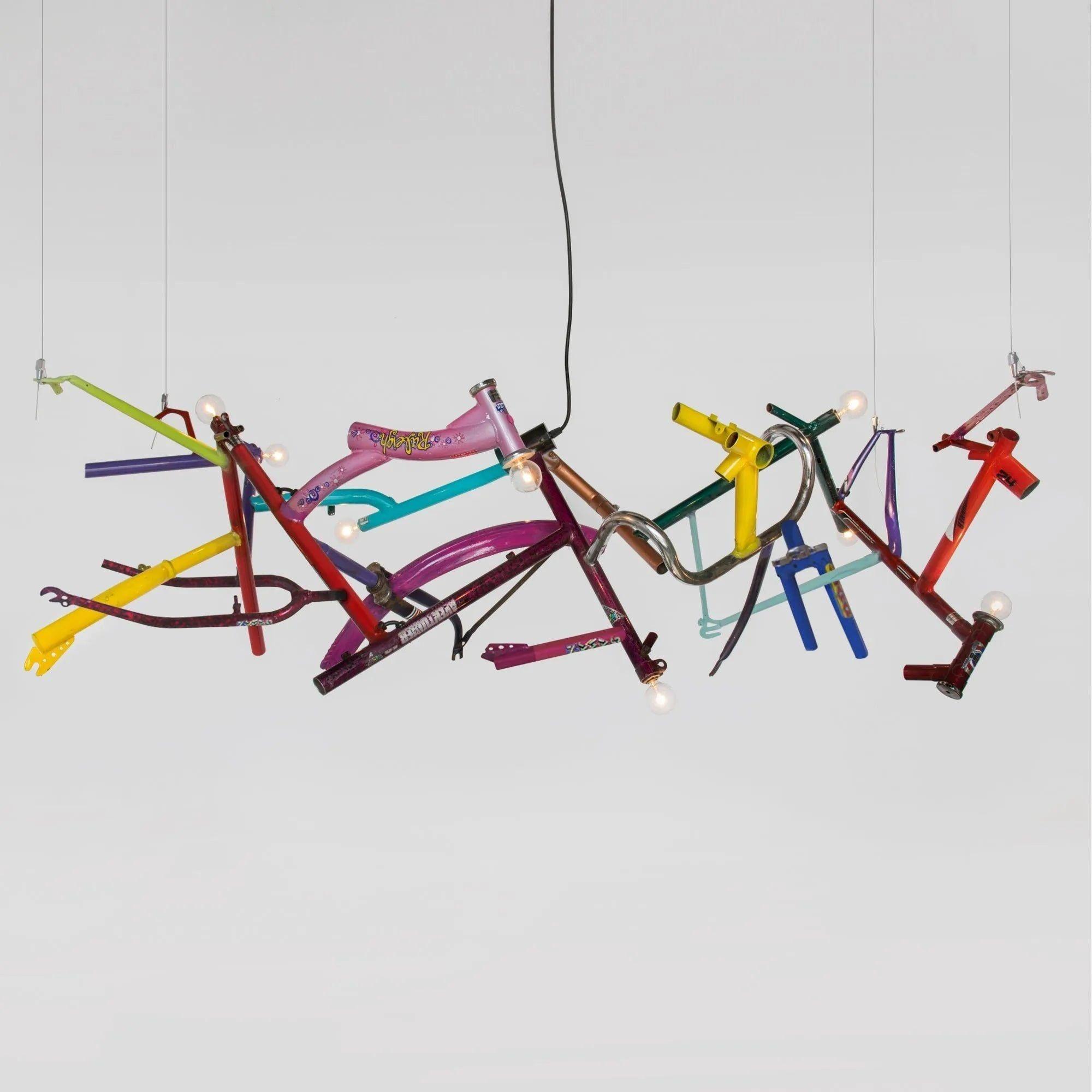 Ridgely Studio Works - Bicycle Linear Chandelier - BIC-CH-102AW-LNR-B - Canada Light Shop