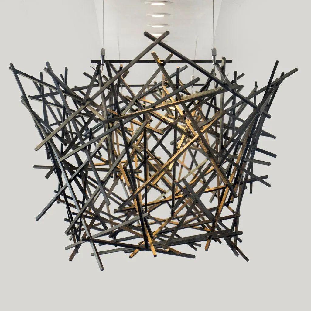 Ridgely Studio Works - Criss Cross Linear Chandelier - CC-CH-102AW-MD - Canada Light Shop