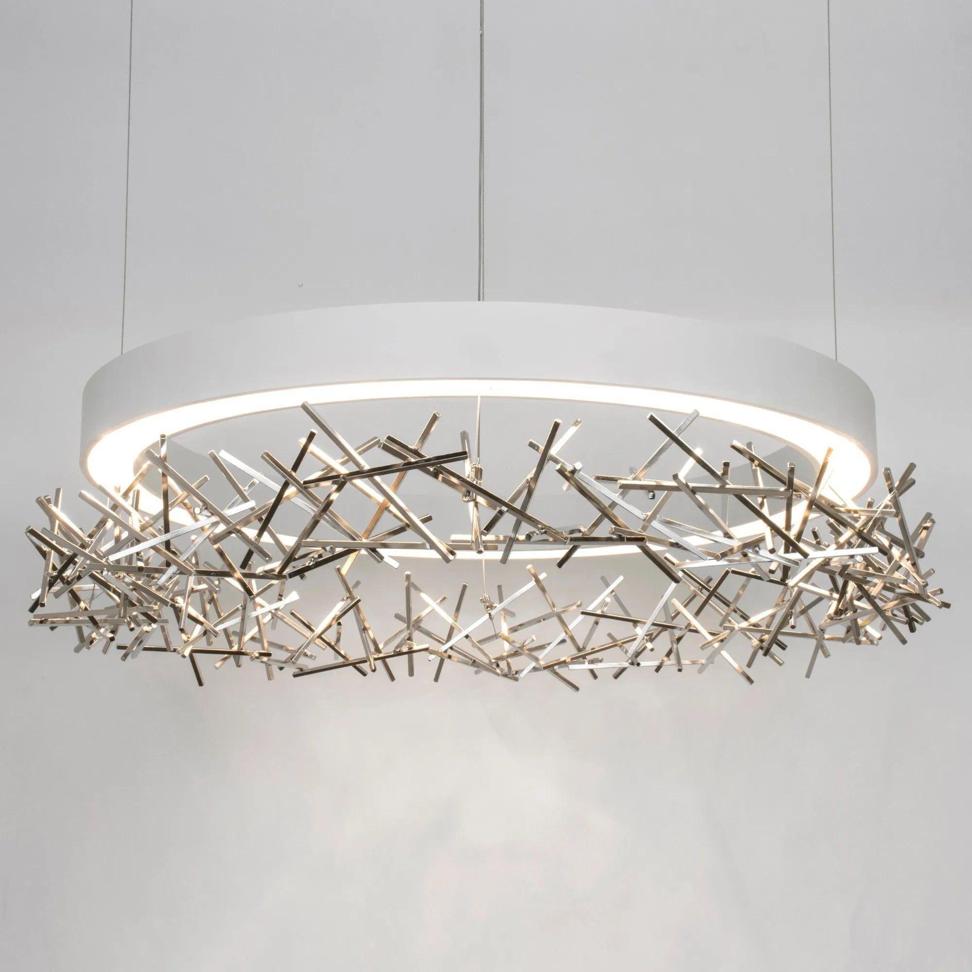 Ridgely Studio Works - Halo Criss Cross Chandelier - CC-HA-CH-102AW - Canada Light Shop