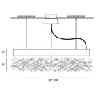 Ridgely Studio Works - Halo Criss Cross Chandelier - CC-HA-CH-102AW - Canada Light Shop