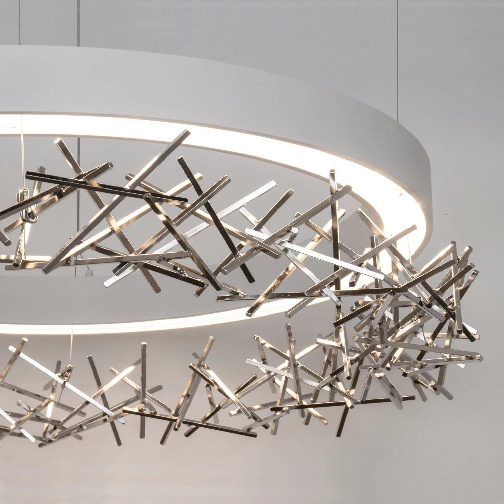 Ridgely Studio Works - Halo Criss Cross Chandelier - CC-HA-CH-102AW - Canada Light Shop