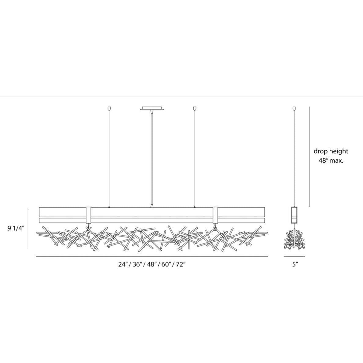 Ridgely Studio Works - Level Criss-Cross Pendant - LE-CC-PE-BLS-XS - Canada Light Shop