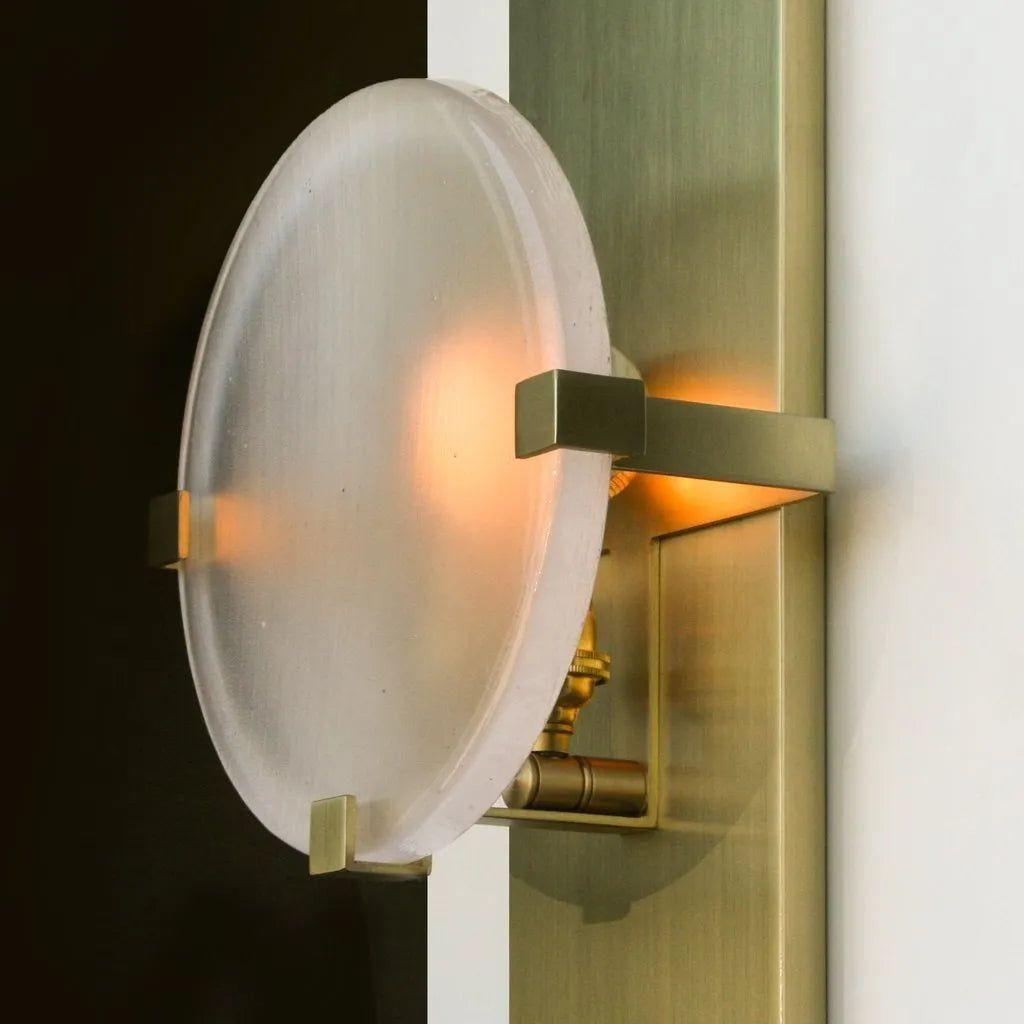 Ridgely Studio Works - Lunette Rectangular 3 Prong Wall Light - LUN-REC-3P-WS-CH-112BRZ - Canada Light Shop