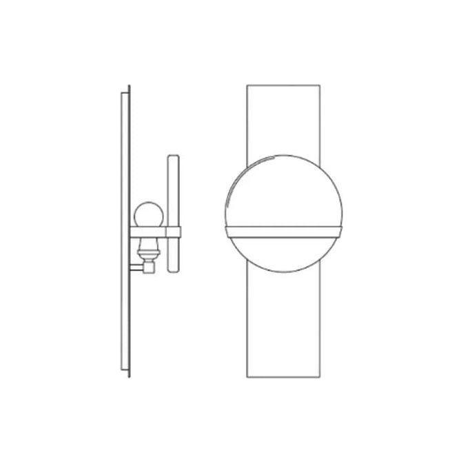 Ridgely Studio Works - Lunette Rectangular Bar Wall Light - LUN-REC-1P-WS-CH-112BRZ - Canada Light Shop