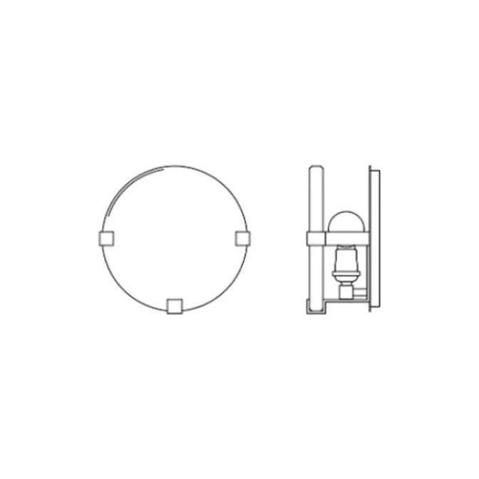 Ridgely Studio Works - Lunette Round Prong Wall Light - LUN-RND-3P-WS-CH-112BRZ - Canada Light Shop