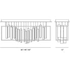 Ridgely Studio Works - Movimento Linear Chandelier - MO-REC-CH-MD-BST - Canada Light Shop