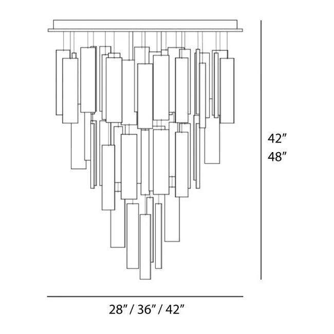 Ridgely Studio Works - Movimento Round Chandelier - MO-RND-CH-MD-BR - Canada Light Shop