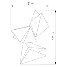 Ridgely Studio Works - Rapture Wall Sconce - RAPT-WS-CL3-GB-GL - Canada Light Shop