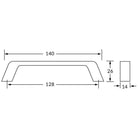 Rocheleau - R4231 Pull - POI-R4231-128-BSN - Canada Light Shop