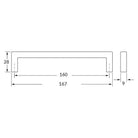 Rocheleau - R6003 Pull - POI-R6003-128-BB - Canada Light Shop