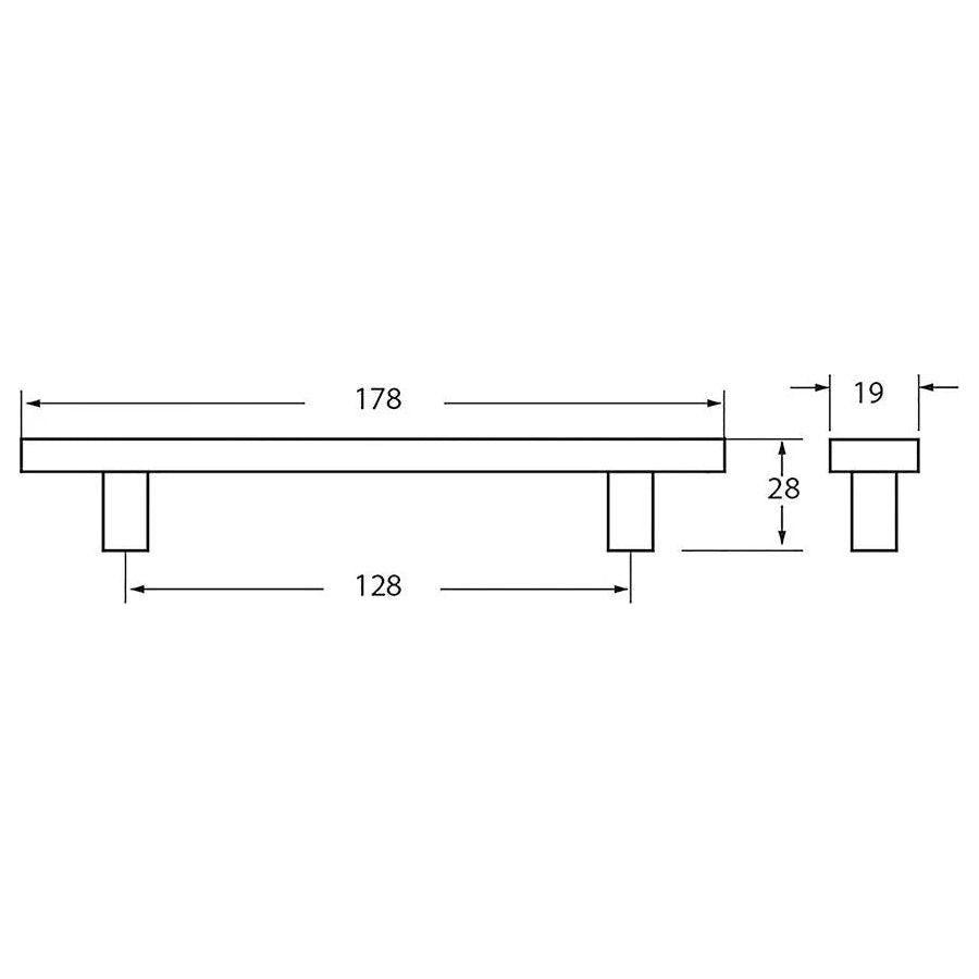 Rocheleau - R7123 Pull - POI-R7123-128-ABN - Canada Light Shop