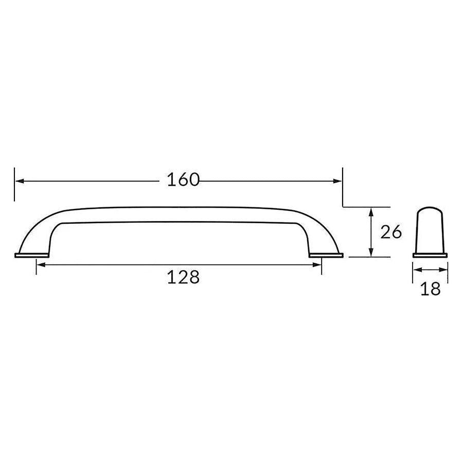 Rocheleau - R7253 Pull - POI-R7253-128-ABN - Canada Light Shop