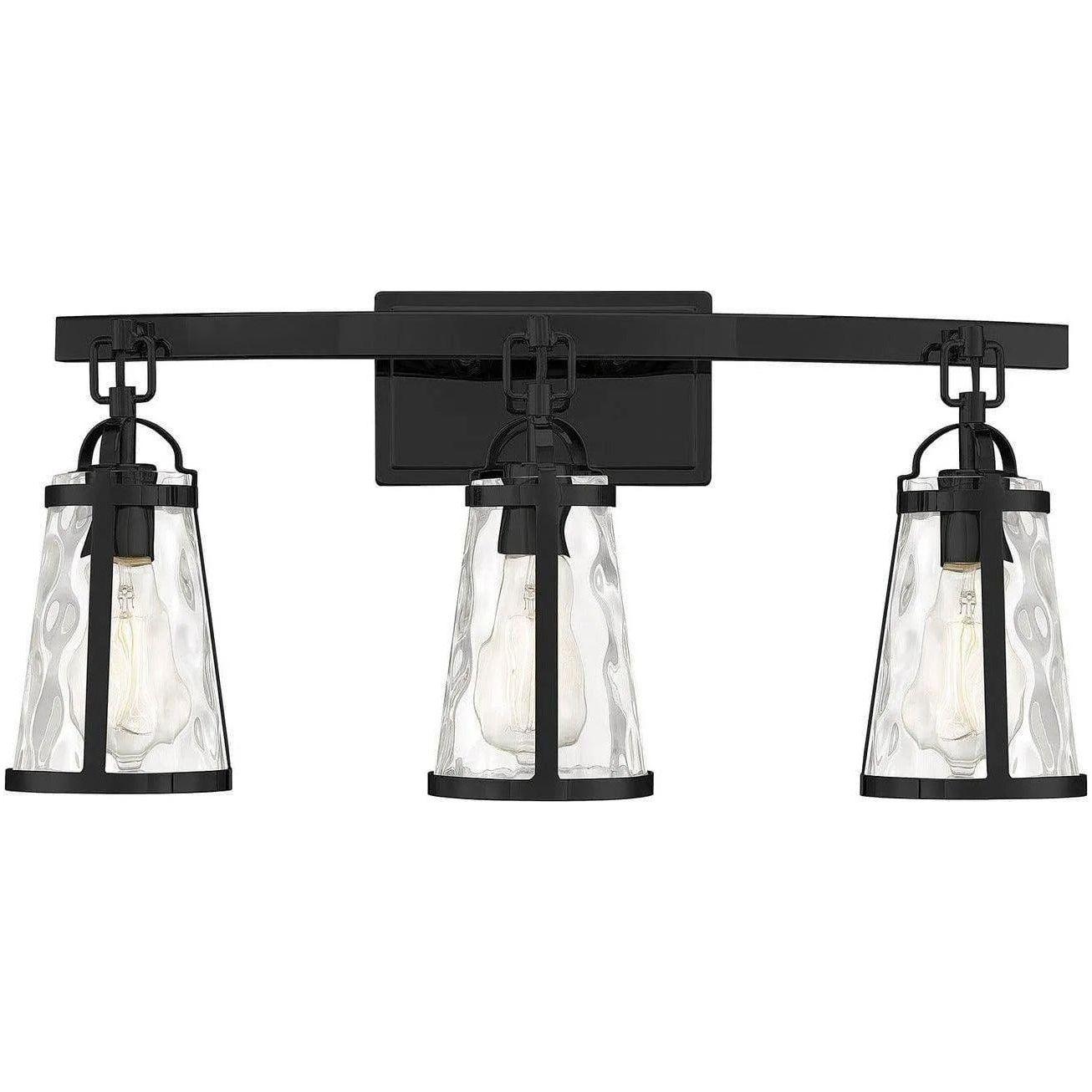 Savoy House - Albany Three Light Bath Bar - 8-560-3-BK - Canada Light Shop