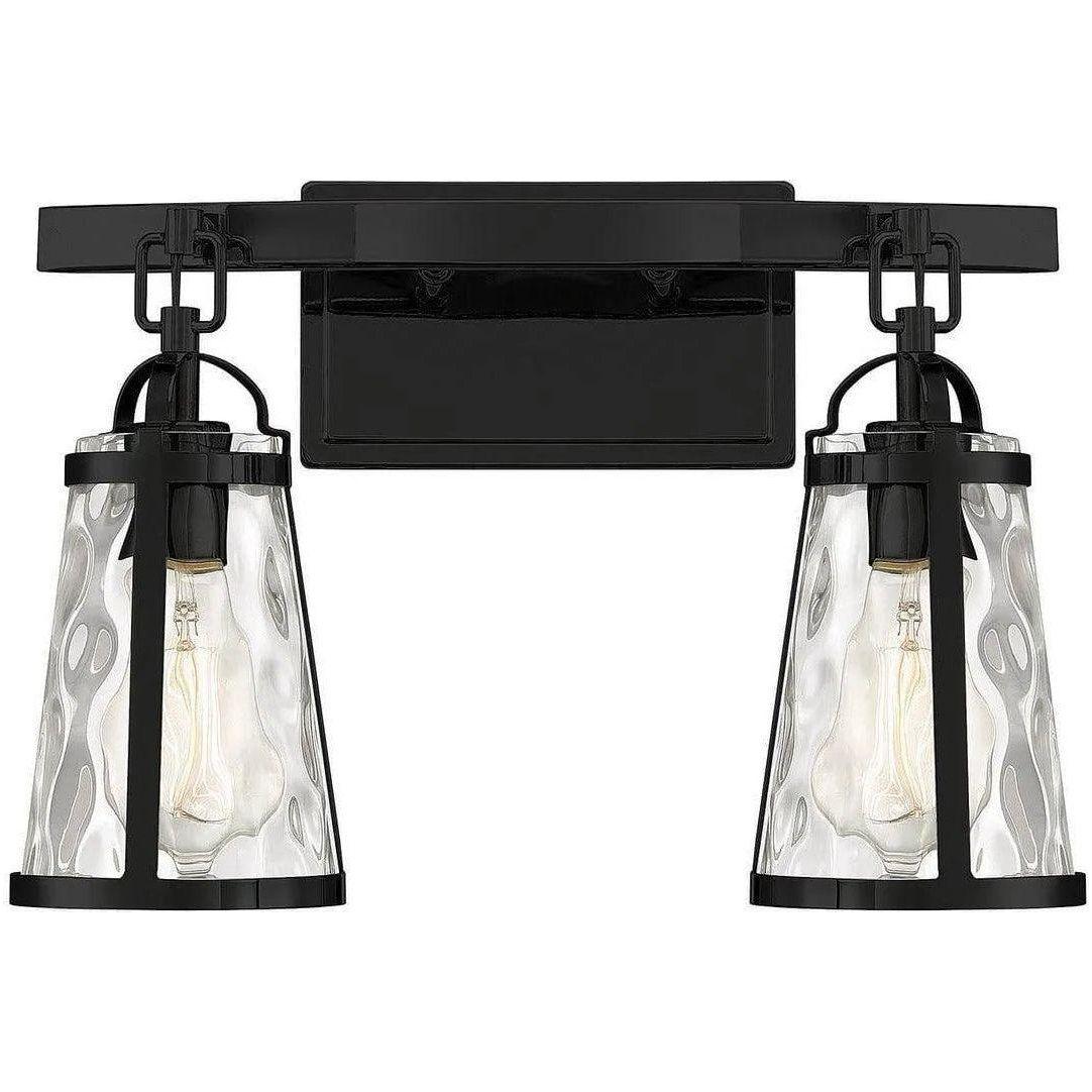 Savoy House - Albany Two Light Bath Bar - 8-560-2-BK - Canada Light Shop