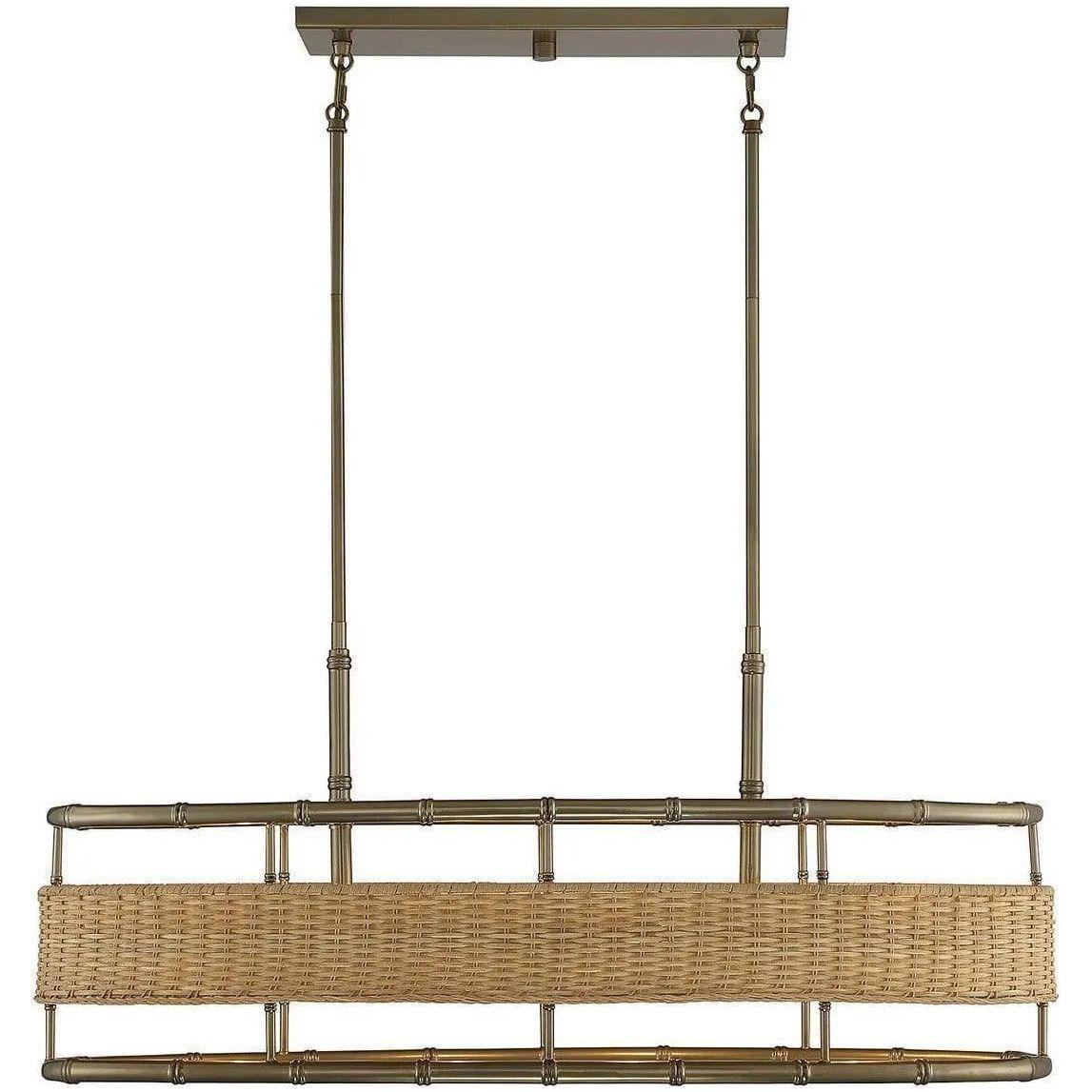 Savoy House - Arcadia Four Light Linear Chandelier - 1-7770-4-177 - Canada Light Shop