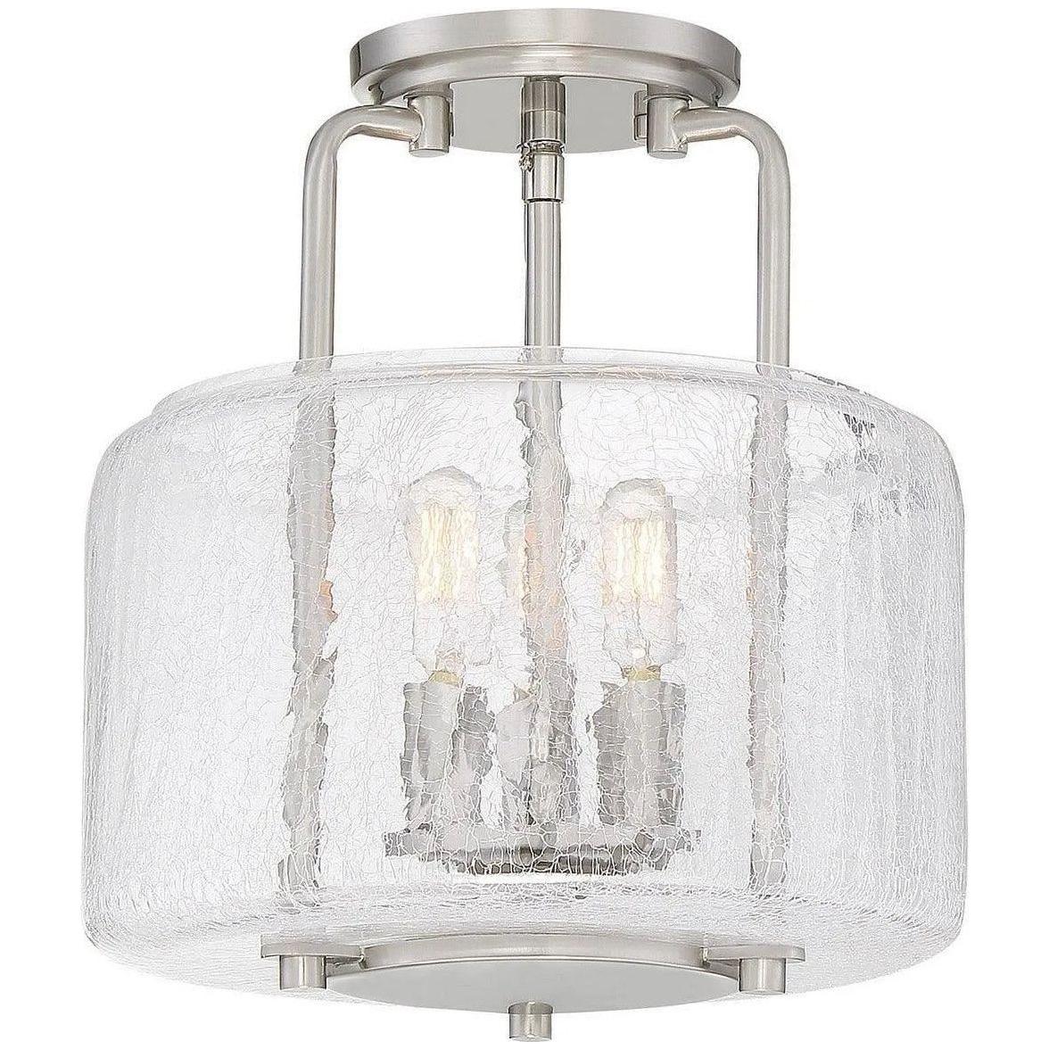 Savoy House - Avalon Three Light Semi-Flush Mount - 6-7790-3-SN - Canada Light Shop