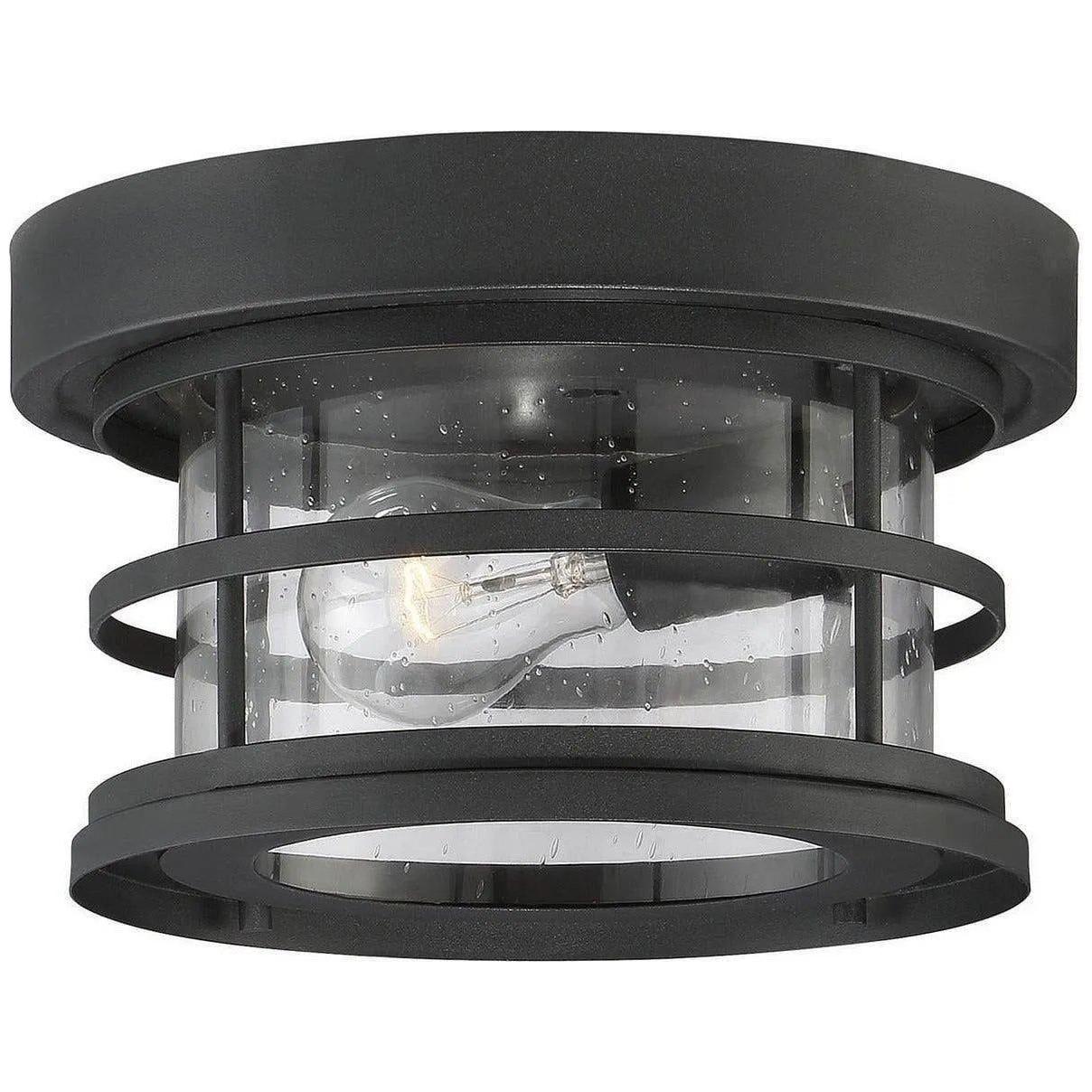 Savoy House - Barrett One Light Flush Mount - 5-369-10-BK - Canada Light Shop