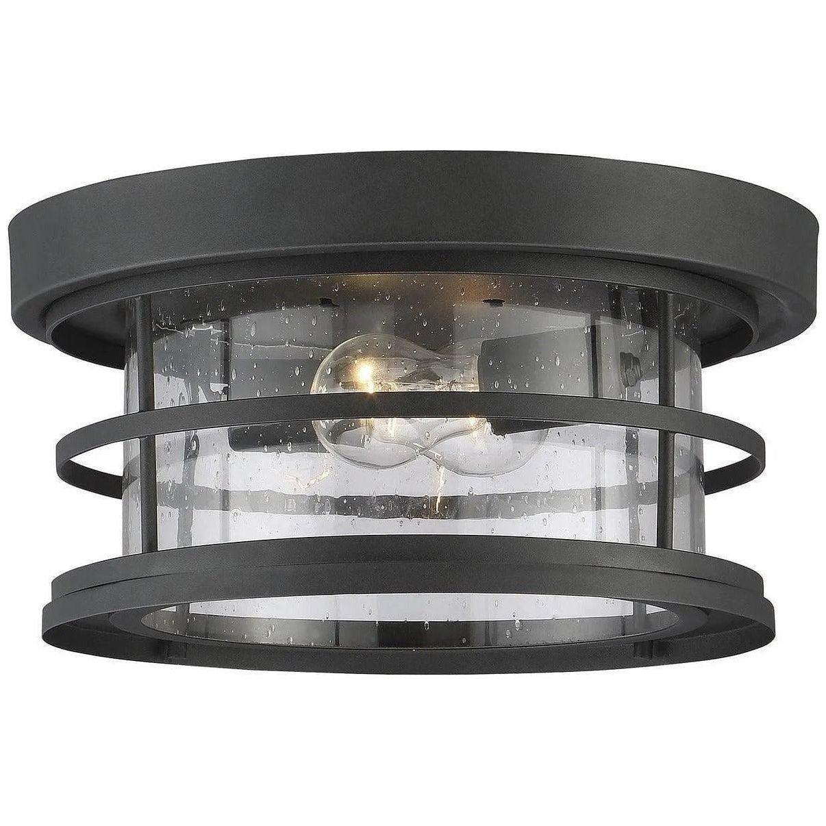 Savoy House - Barrett Two Light Flush Mount - 5-369-13-BK - Canada Light Shop