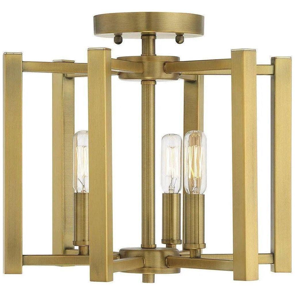 Savoy House - Benson Three Light Semi-Flush Mount - 6-7702-3-322 - Canada Light Shop