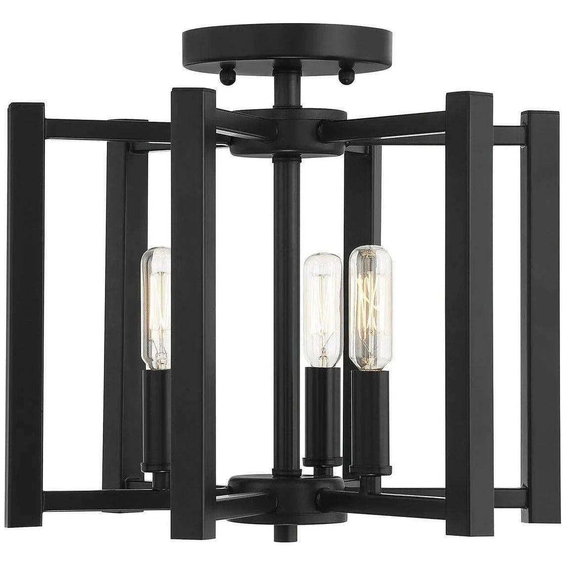 Savoy House - Benson Three Light Semi-Flush Mount - 6-7702-3-89 - Canada Light Shop