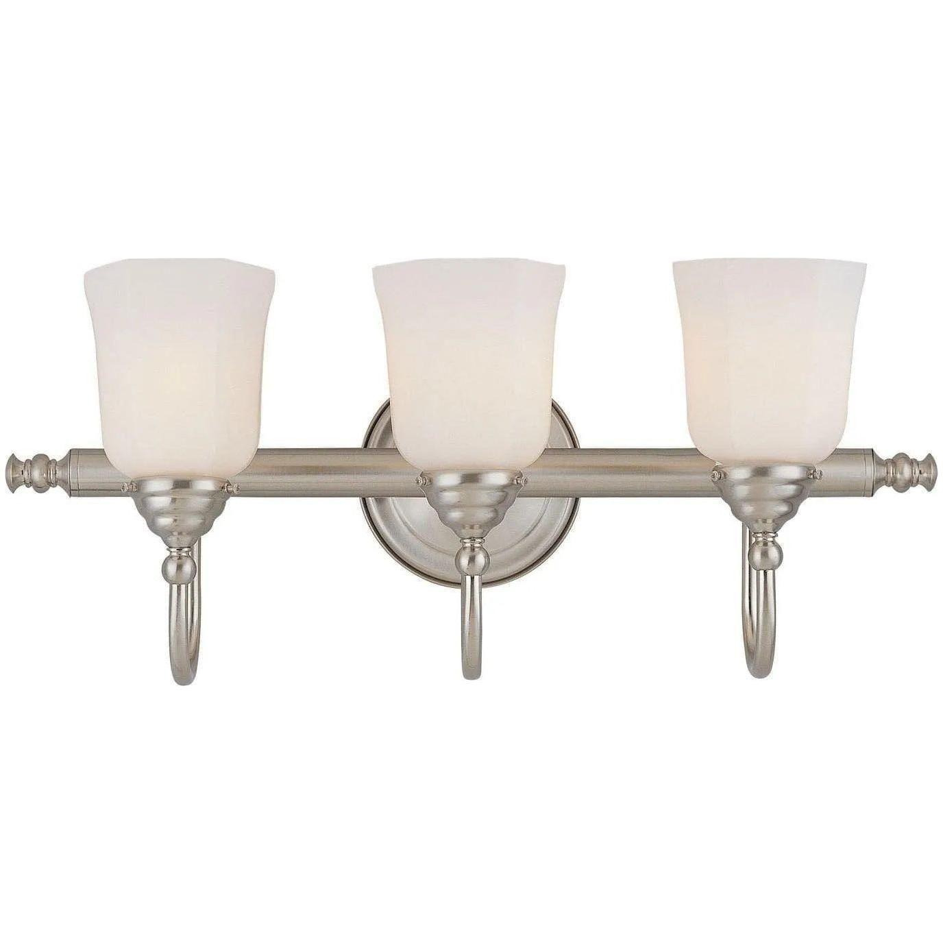 Savoy House - Brunswick Bath Three Light Bath Bar - 8-1062-3-SN - Canada Light Shop