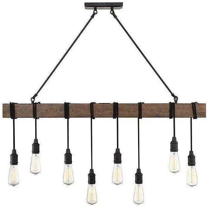 Savoy House - Burgess Eight Light Linear Chandelier - 1-990-8-41 - Canada Light Shop
