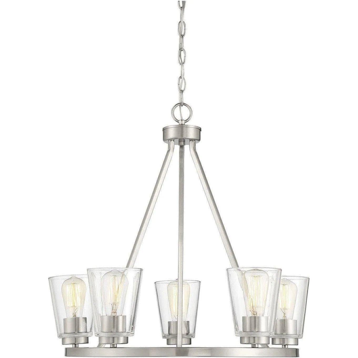 Savoy House - Calhoun Five Light Chandelier - 1-1021-5-SN - Canada Light Shop