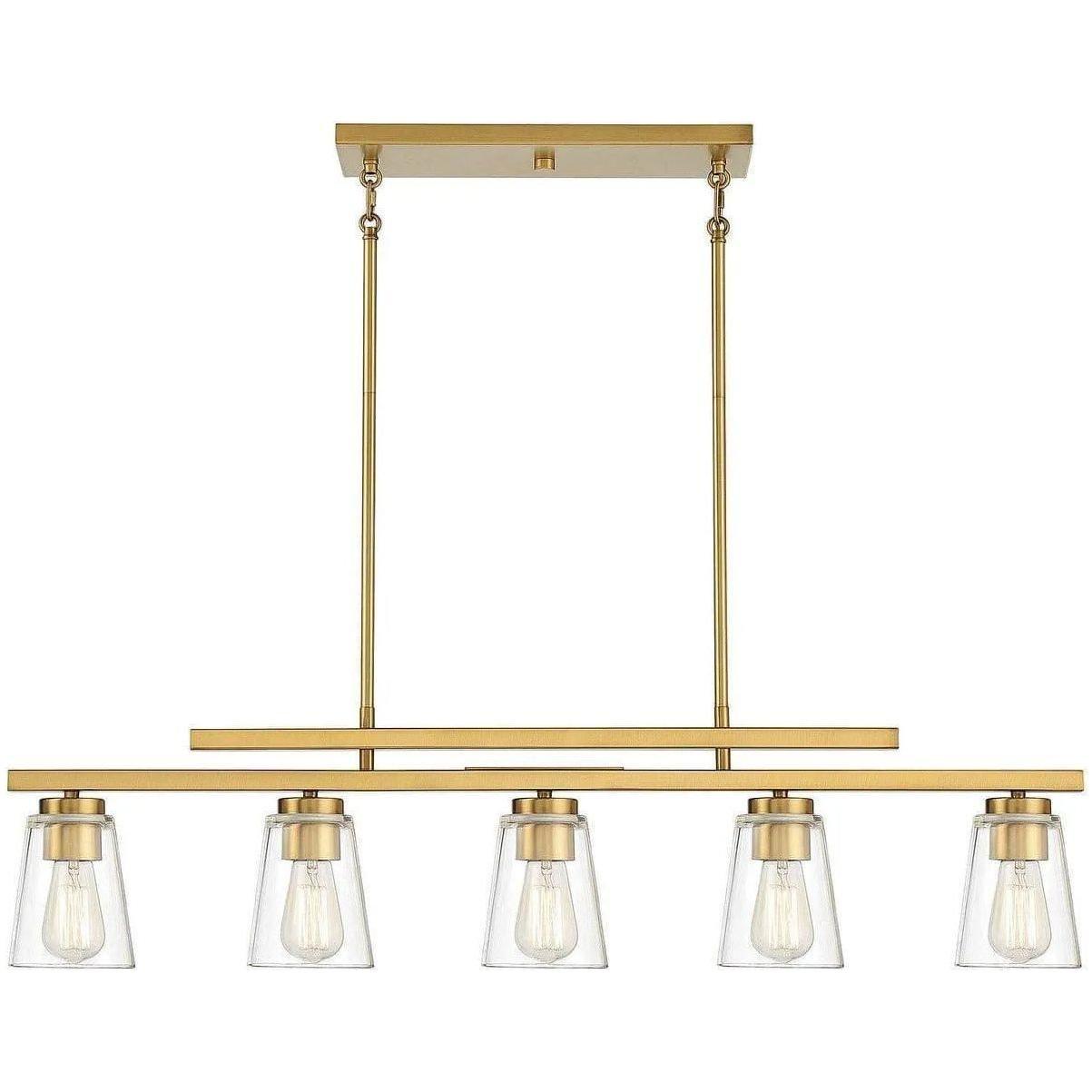 Savoy House - Calhoun Five Light Linear Chandelier - 1-1023-5-322 - Canada Light Shop