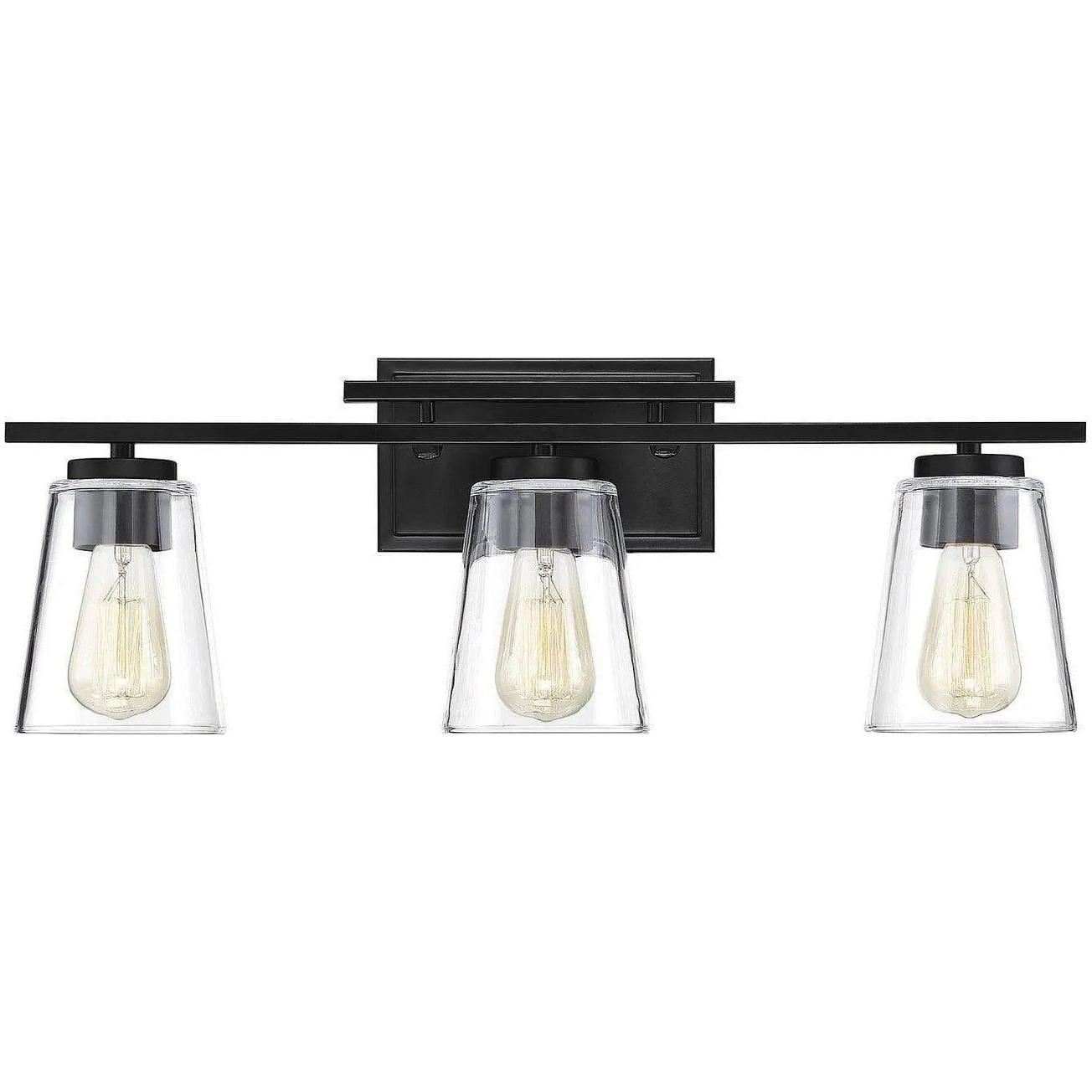 Savoy House - Calhoun Three Light Bath Bar - 8-1020-3-BK - Canada Light Shop