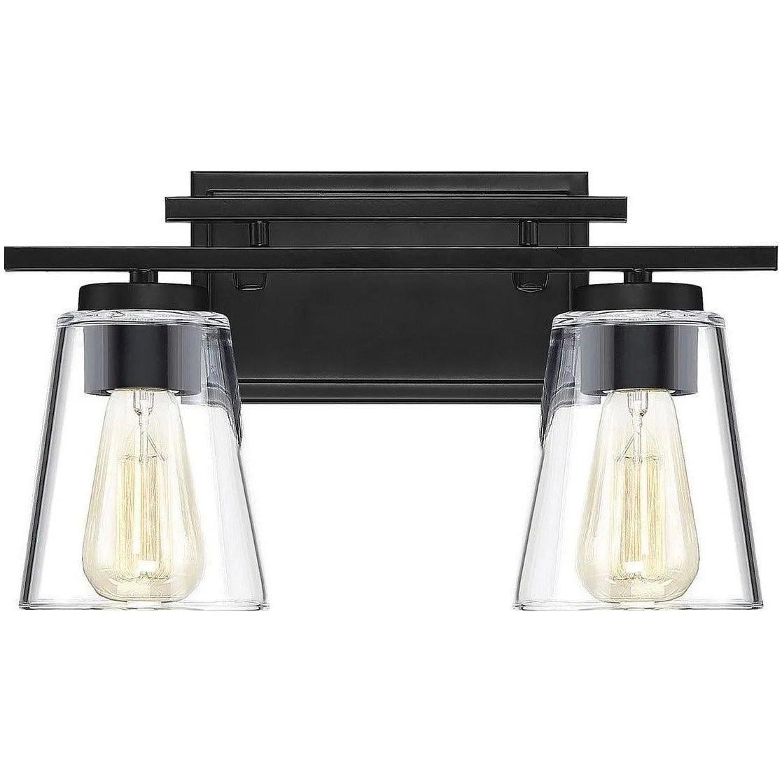 Savoy House - Calhoun Two Light Bath Bar - 8-1020-2-BK - Canada Light Shop