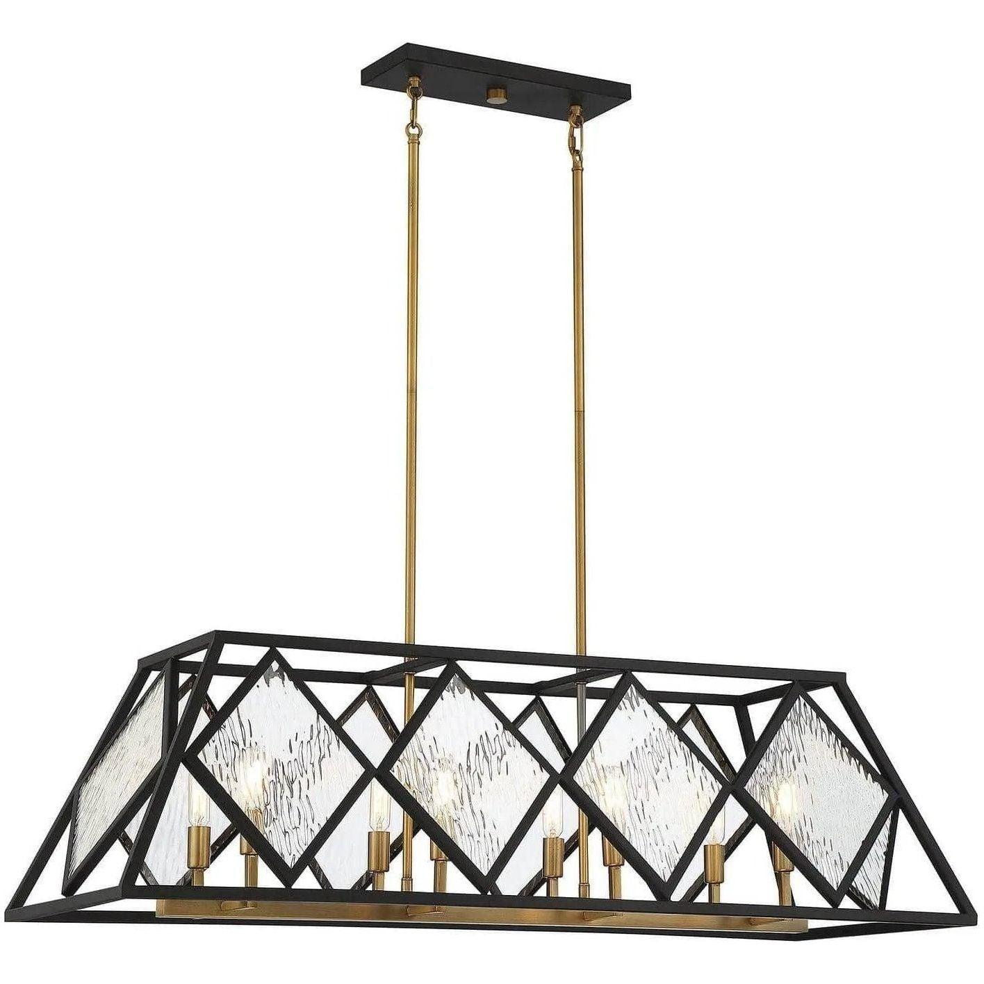 Savoy House - Capella Eight Light Linear Chandelier - 1-5404-8-79 - Canada Light Shop