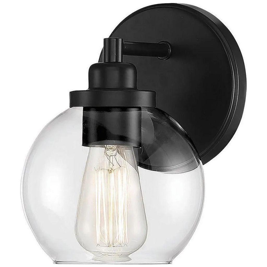 Savoy House - Carson One Light Wall Sconce - 9-4050-1-BK - Canada Light Shop