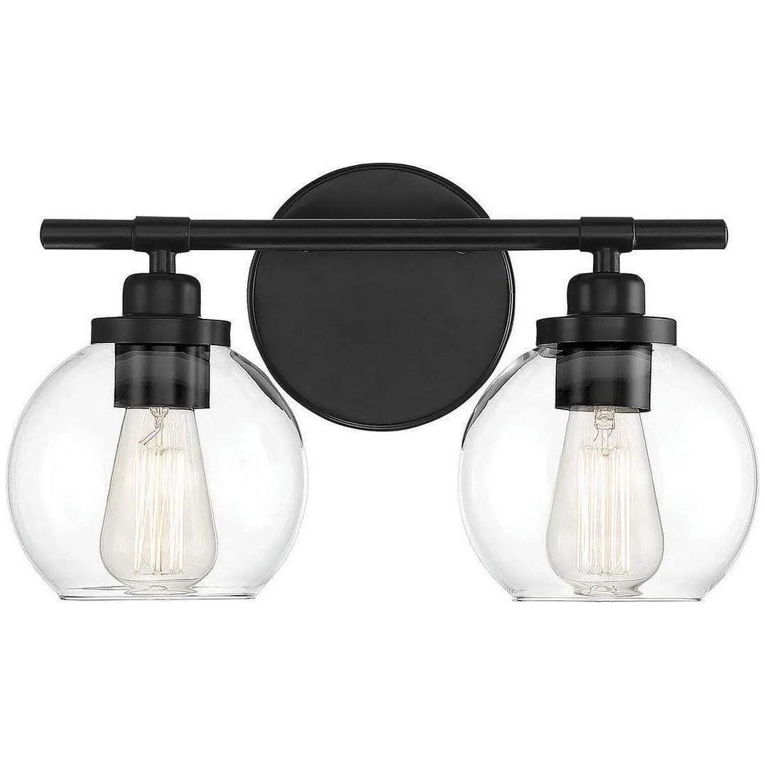 Savoy House - Carson Two Light Bath Bar - 8-4050-2-BK - Canada Light Shop