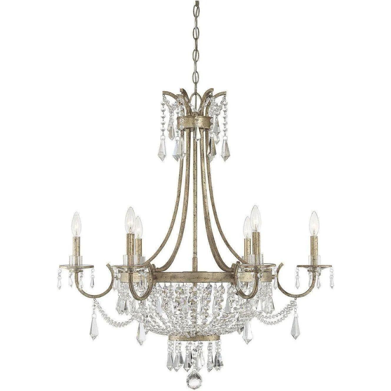 Savoy House - Claiborne Six Light Chandelier - 1-3060-6-60 - Canada Light Shop