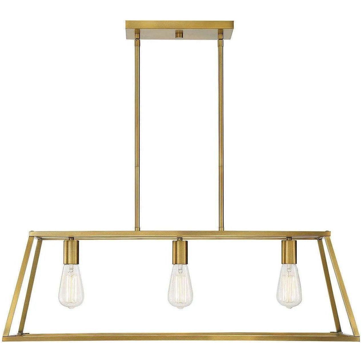 Savoy House - Denton Three Light Linear Chandelier - 1-326-3-322 - Canada Light Shop