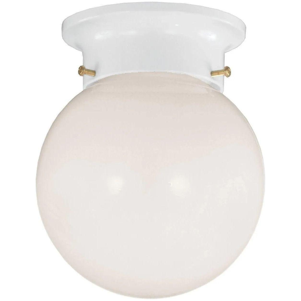 Savoy House - Flush Mount One Light Flush Mount - 6-904-5-WHT - Canada Light Shop